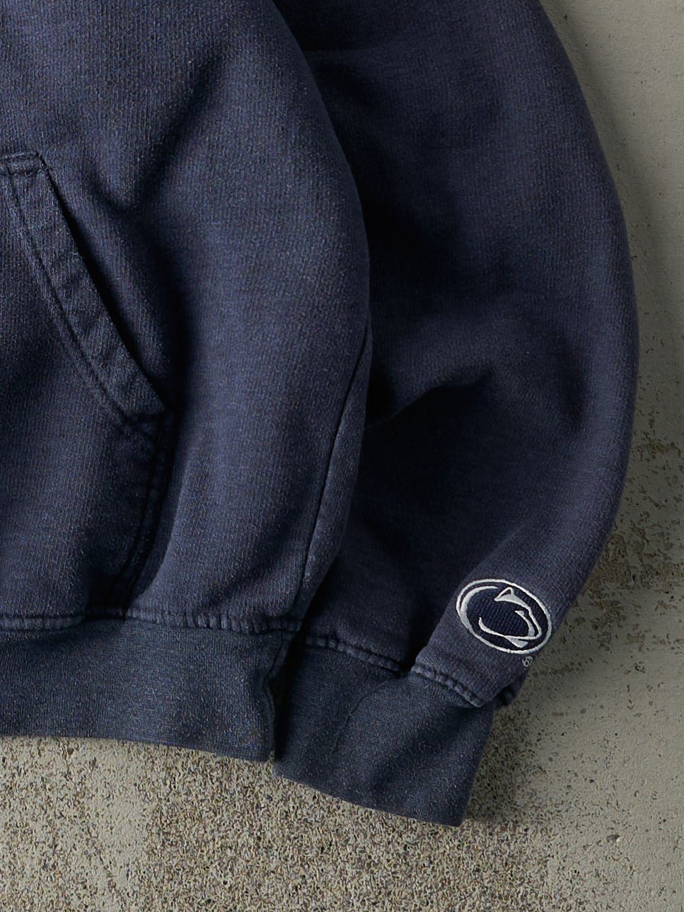 Vintage Y2K Washed Navy Blue Penn State Hoodie (M)