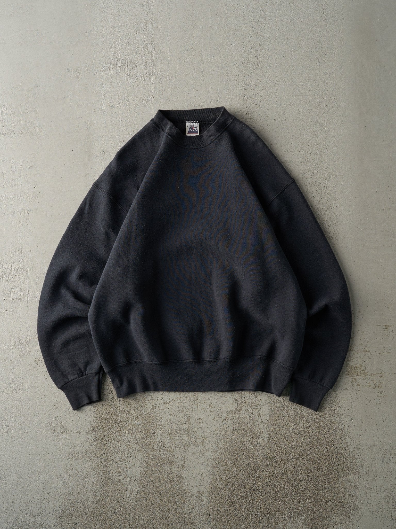 Vintage 90s Blank Black Crewneck (M)