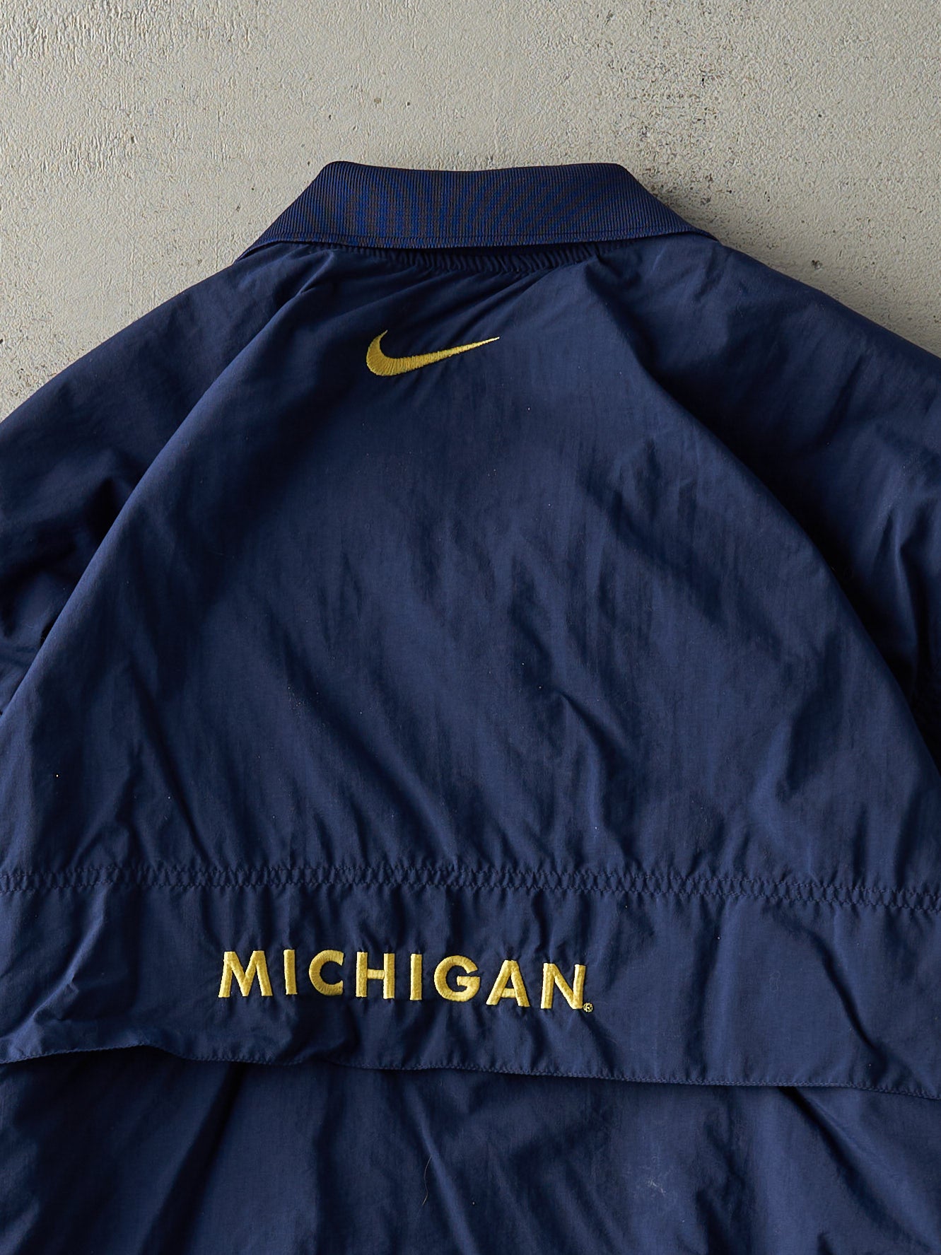 Vintage 90s Navy Blue University of Michigan Nike Quarter Zip Windbreaker (M/L)