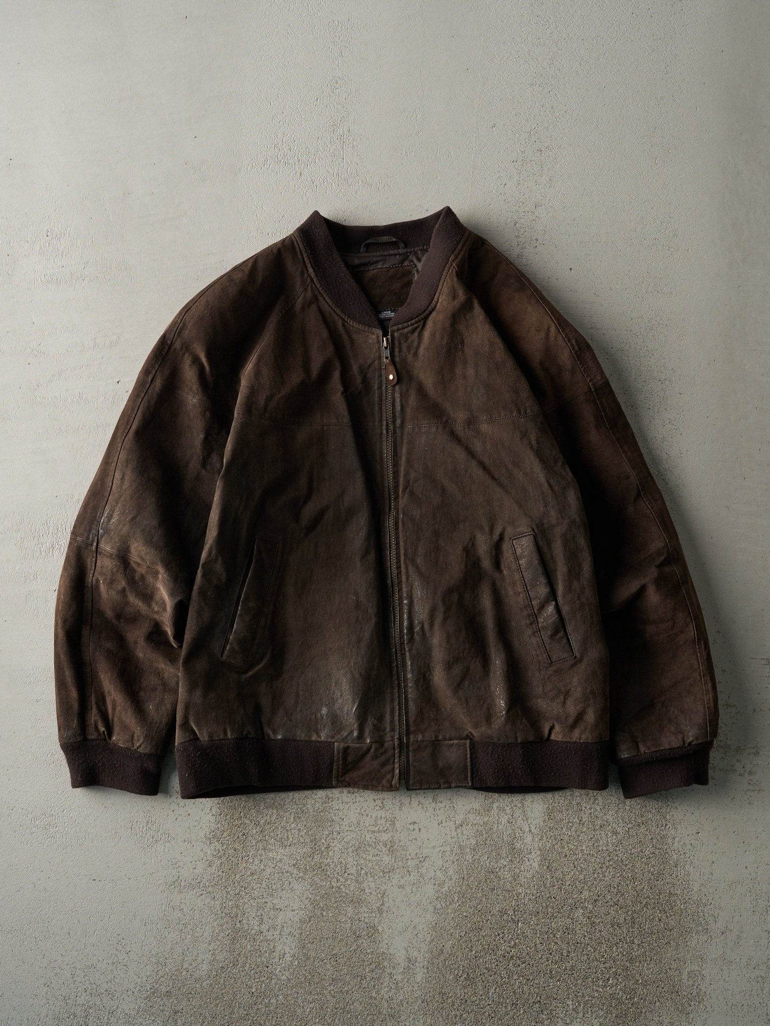Vintage 90s Brown Route 66 Leather Bomber Jacket (M/L)