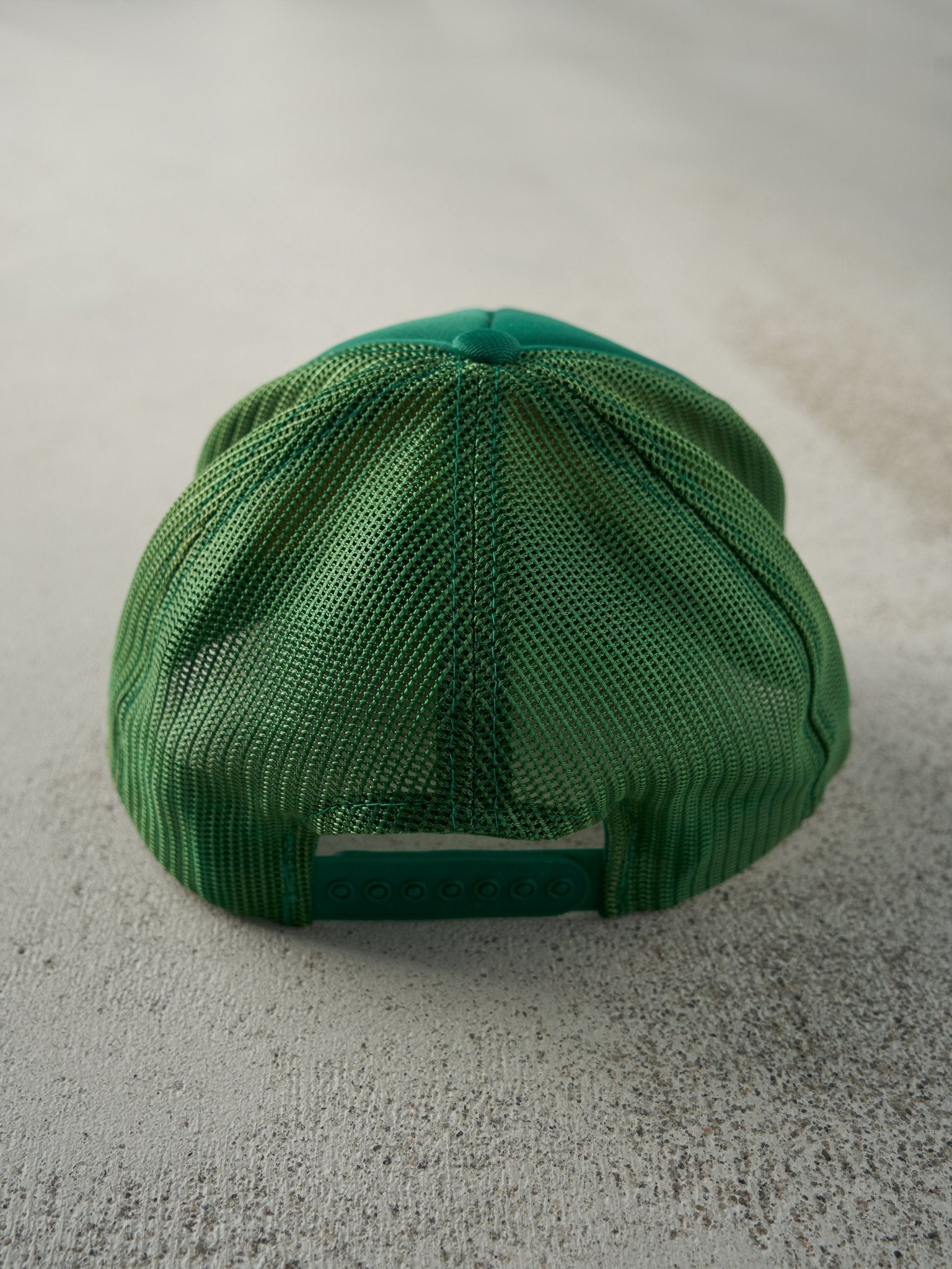 Vintage 80s Green L.A. Vintage Machinery Club Foam Trucker Hat