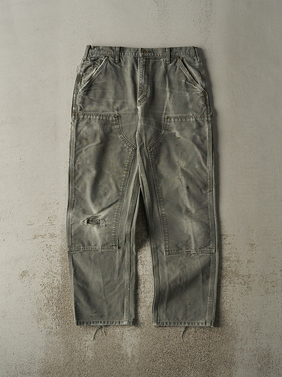 Vintage Y2K Green Carhartt Double Knee Carpenter Pants (34x31)