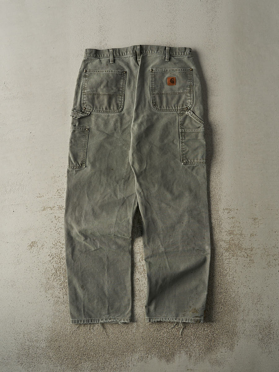 Vintage Y2K Green Carhartt Double Knee Carpenter Pants (34x31)