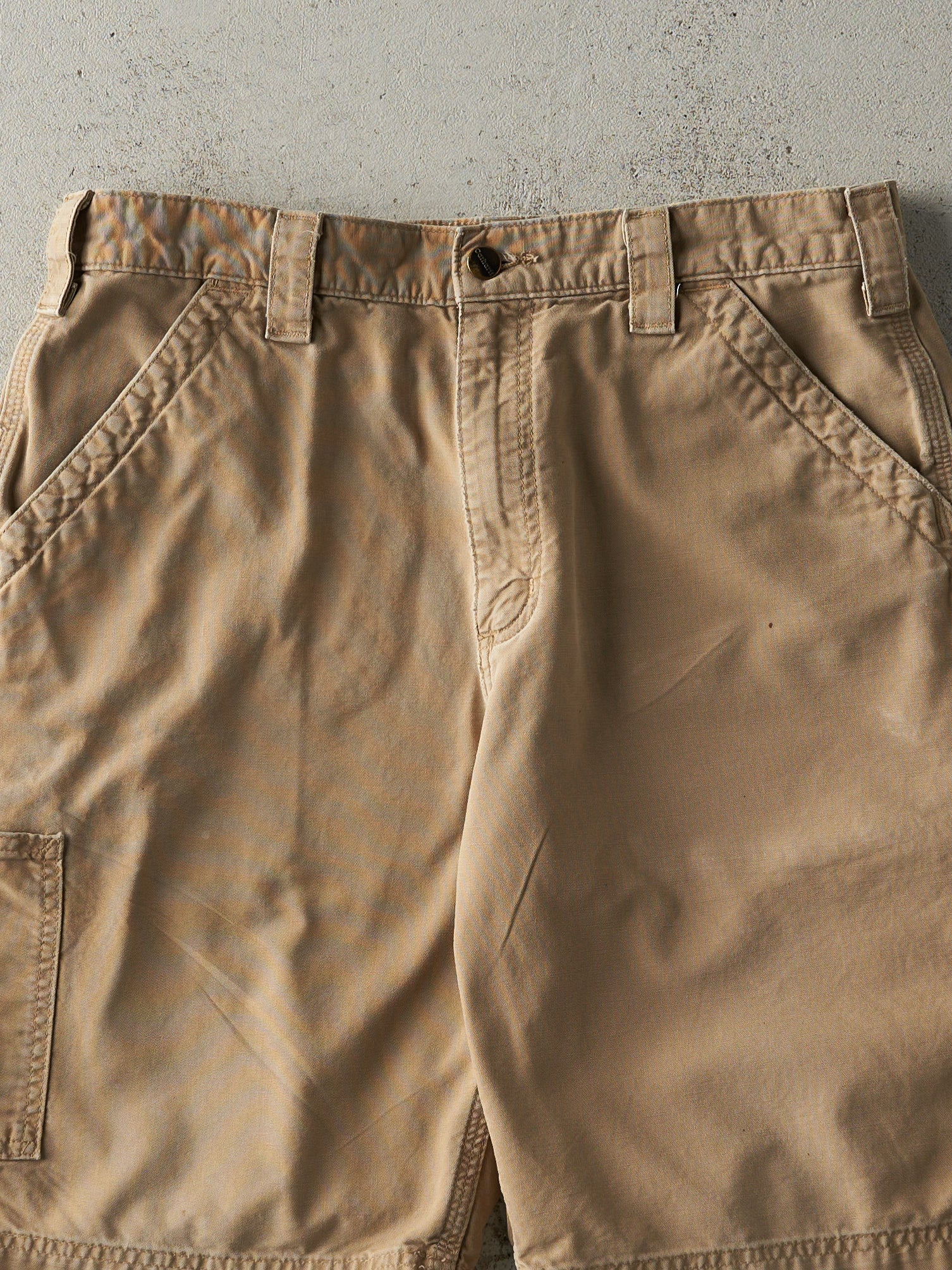 Vintage 90s Beige Carhartt Lightweight Carpenter Shorts (33x10)