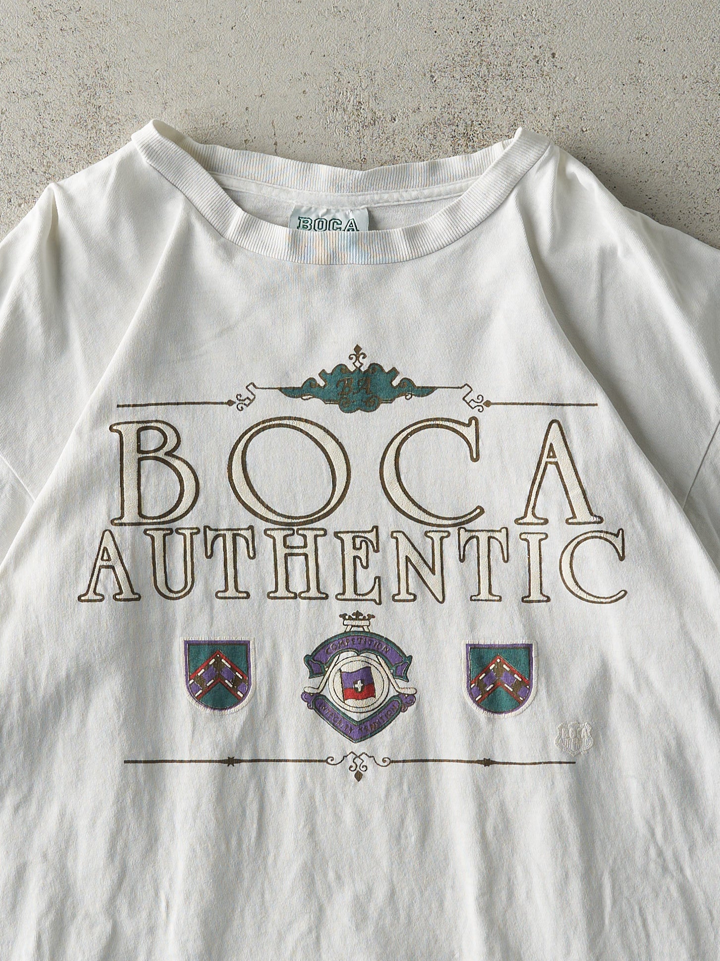 Vintage 90s White Boca Authentic Single Stitch Tee (M/L)