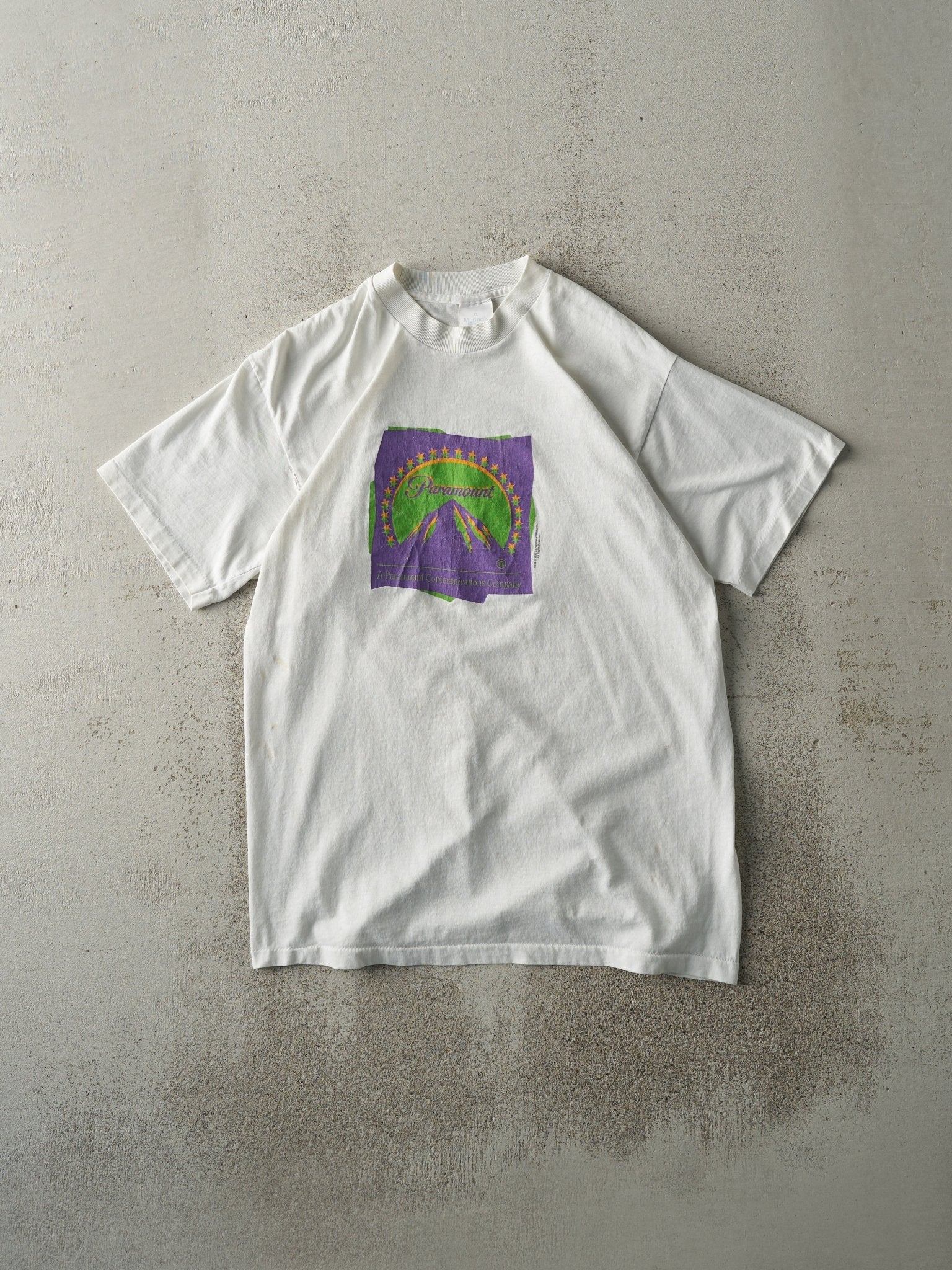 Vintage 93' White Paramount Pictures Single Stitch Tee (M)
