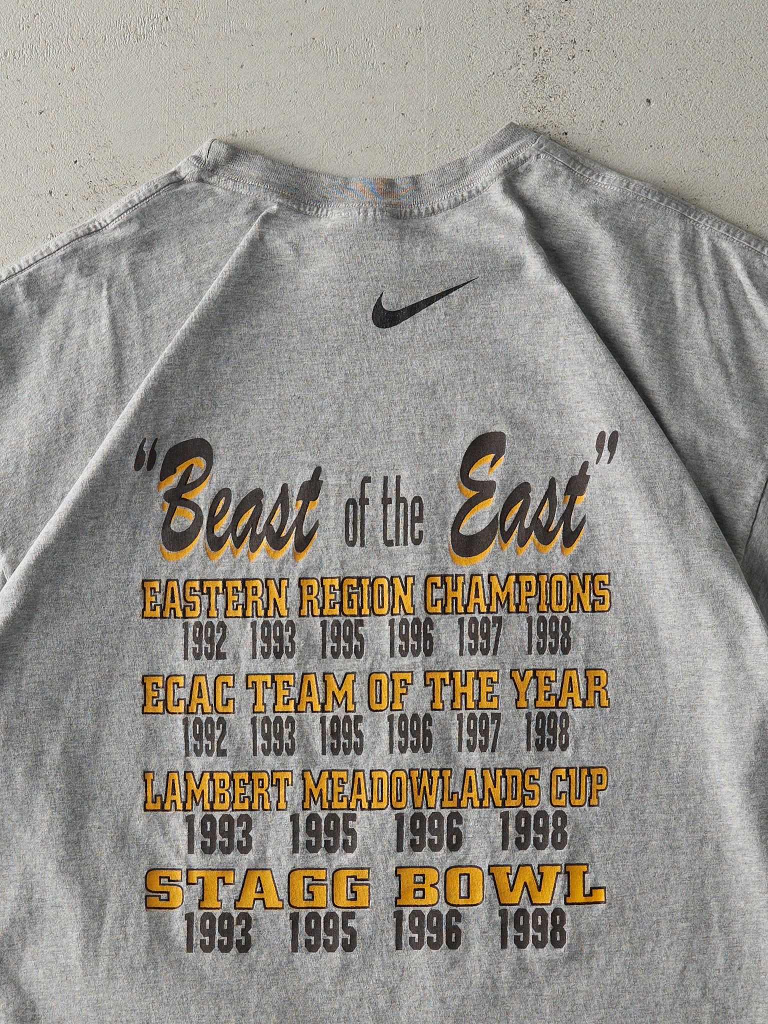 Vintage 90s Grey Nike Rowan University Football Tee (XL)