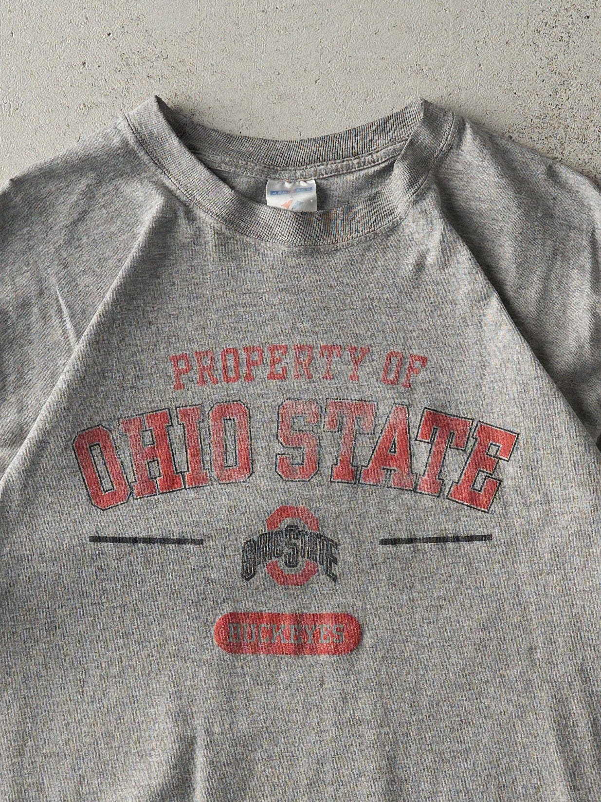 Vintage Y2K Grey Ohio State Buckeyes Tee (M)