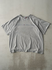 Vintage 90s Grey Tommy Hilfiger Logo Tee (L)