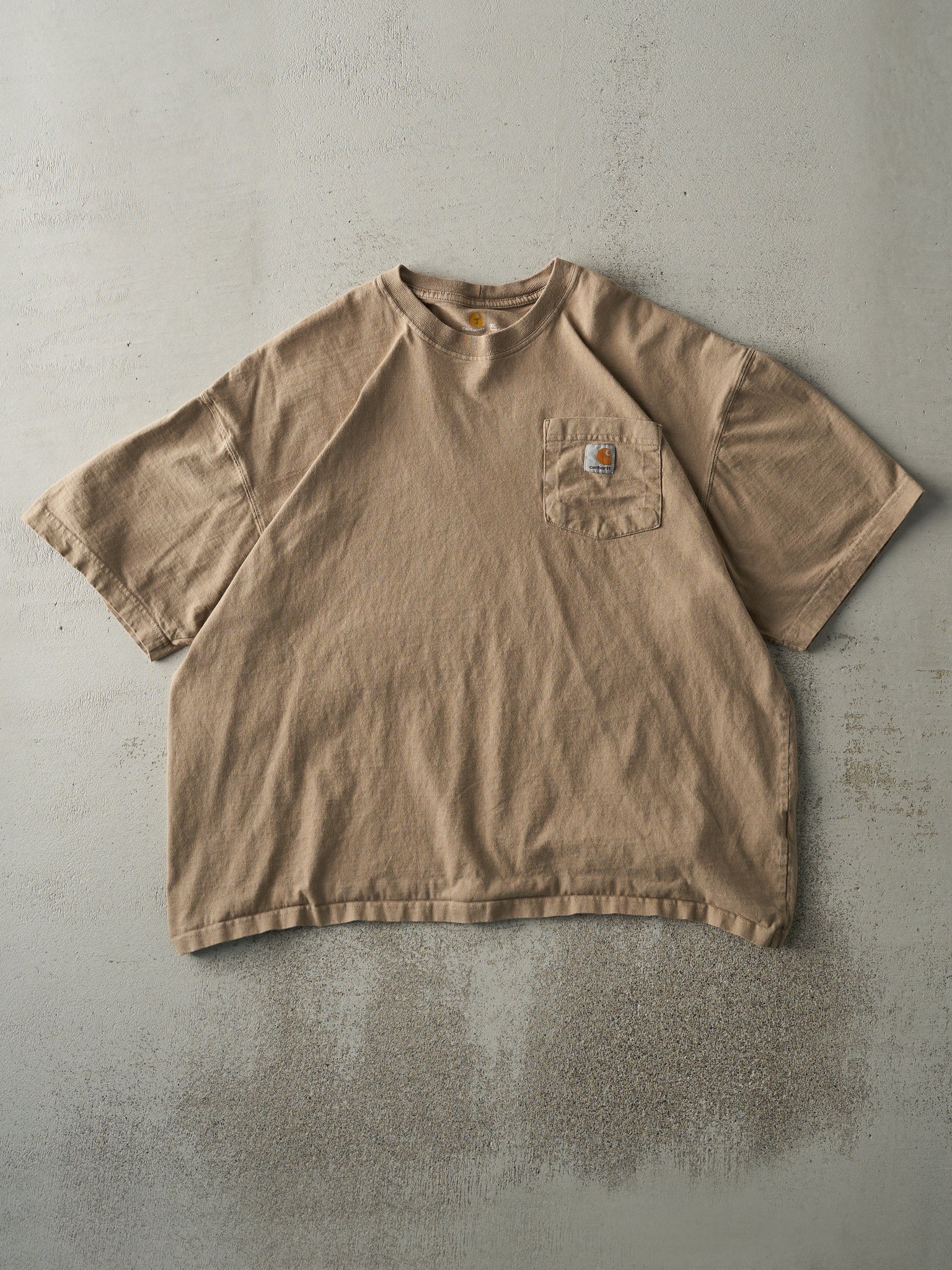 Vintage Y2K Beige Carhartt Pocket Tee (L)