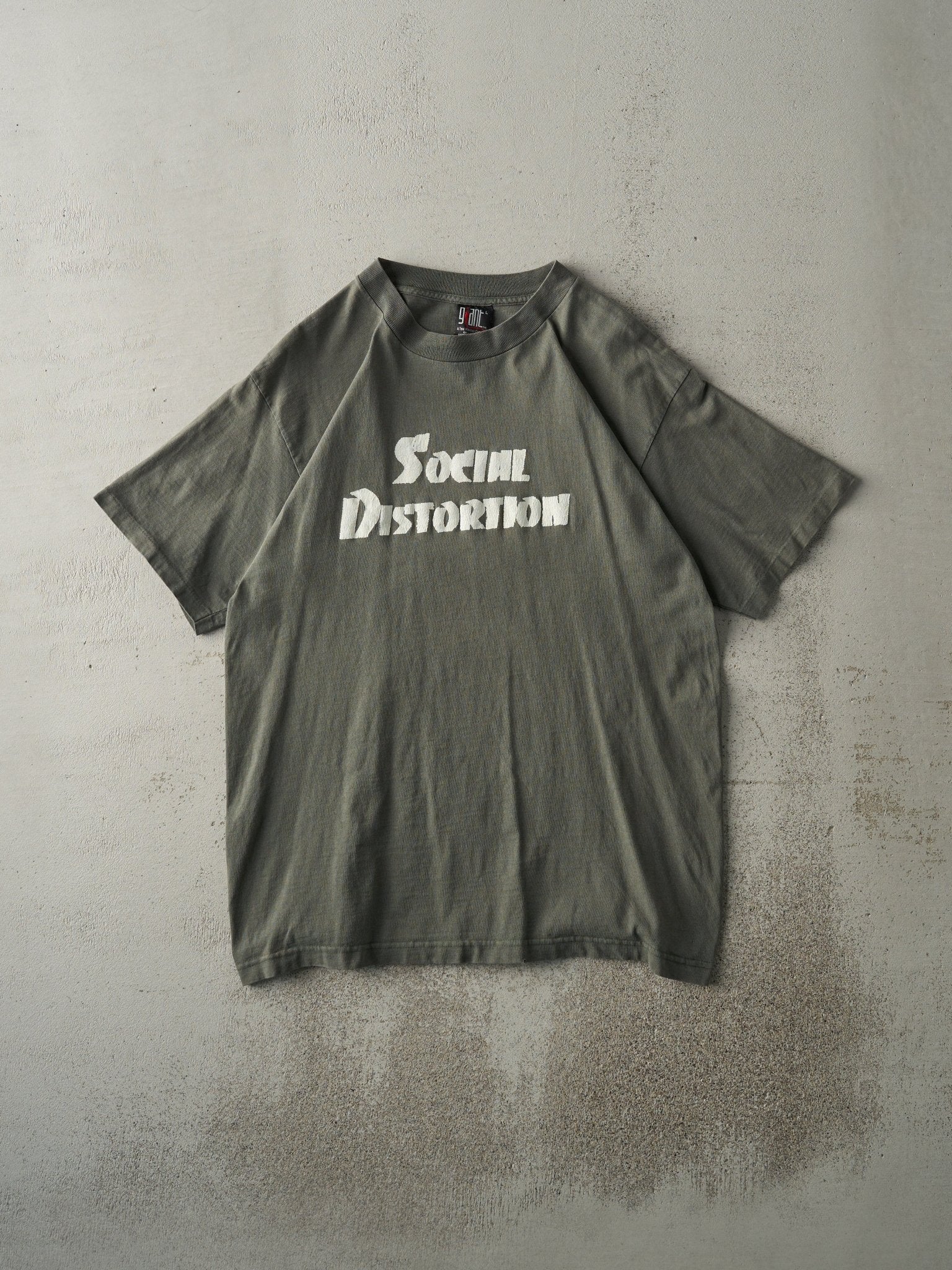 Vintage 90s Washed Green Social Distortion White Trash Album Tee (M)