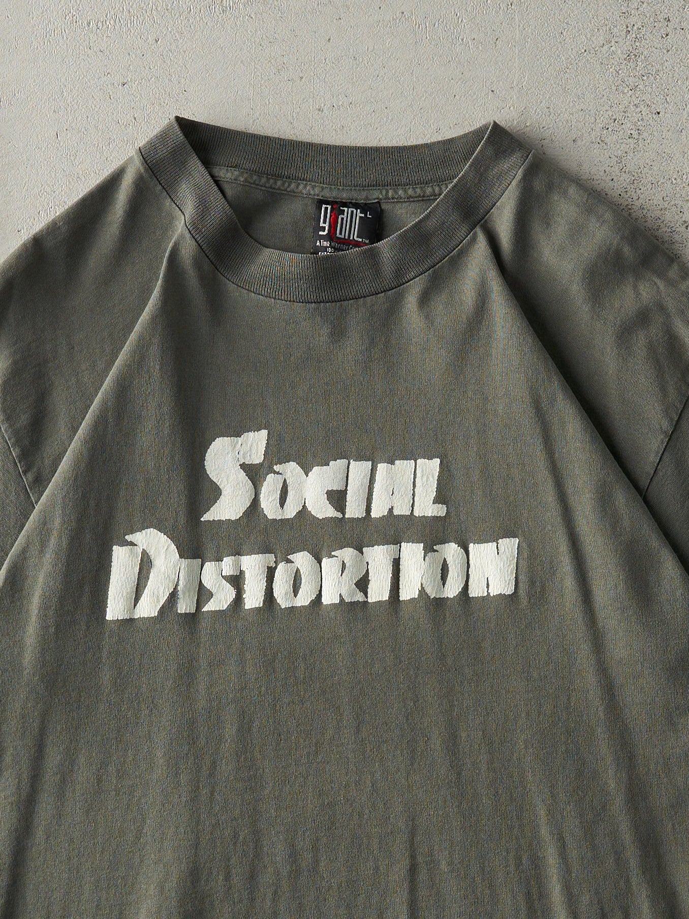 Vintage 90s Washed Green Social Distortion White Trash Album Tee (M)