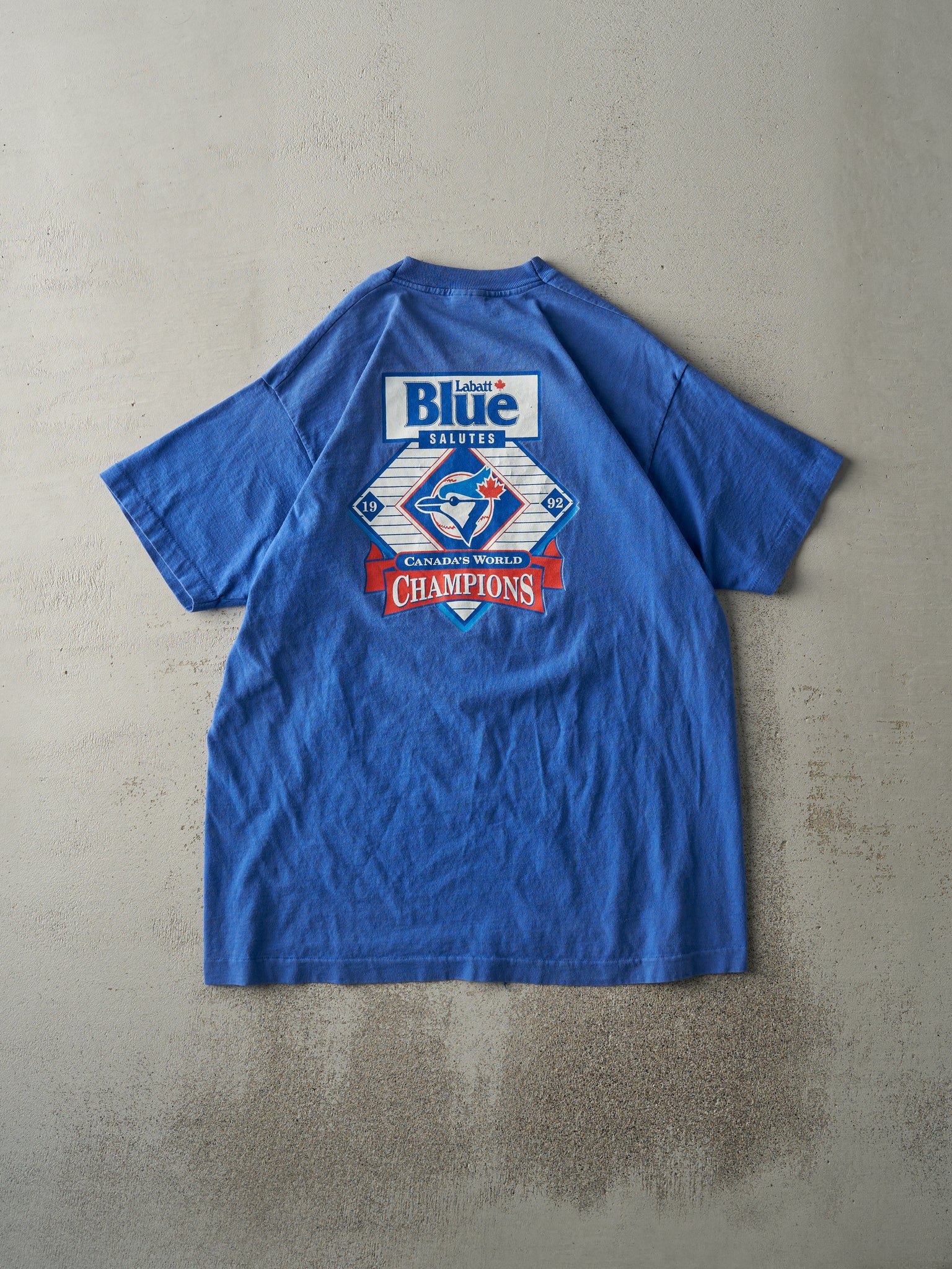 Vintage 92' Blue Labatt Blue Toronto Blue Jays Single Stitch Tee (L)