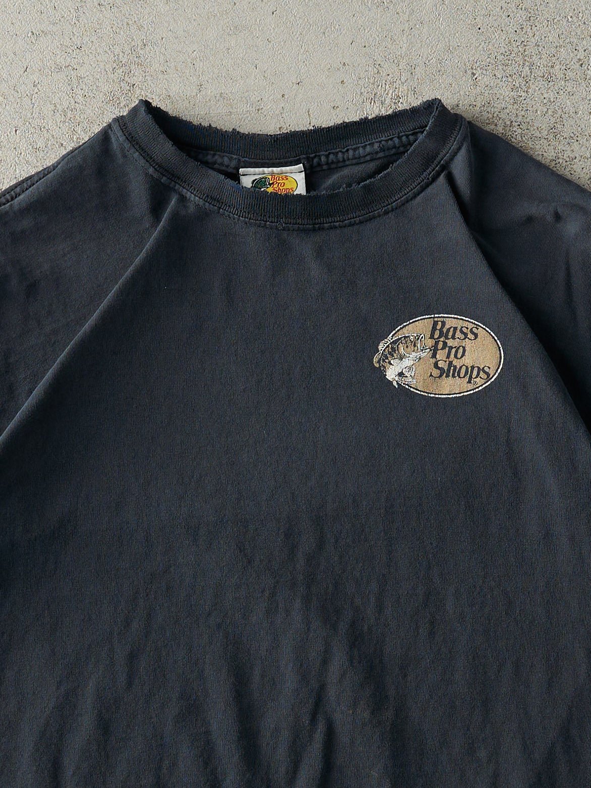 Vintage Y2K Faded Black Bass Pro Shops Club Head Hunter Tee (S)