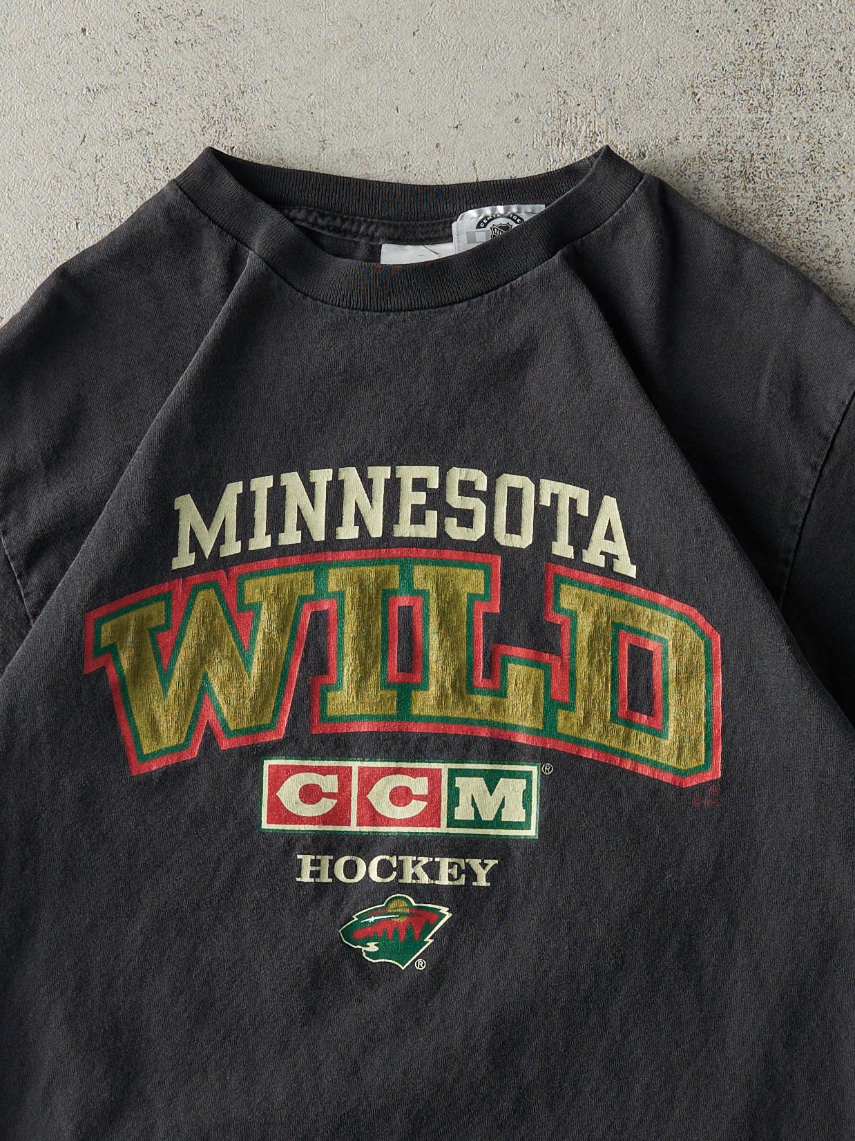 Vintage 90s Black Minnesota Wild Tee (S)