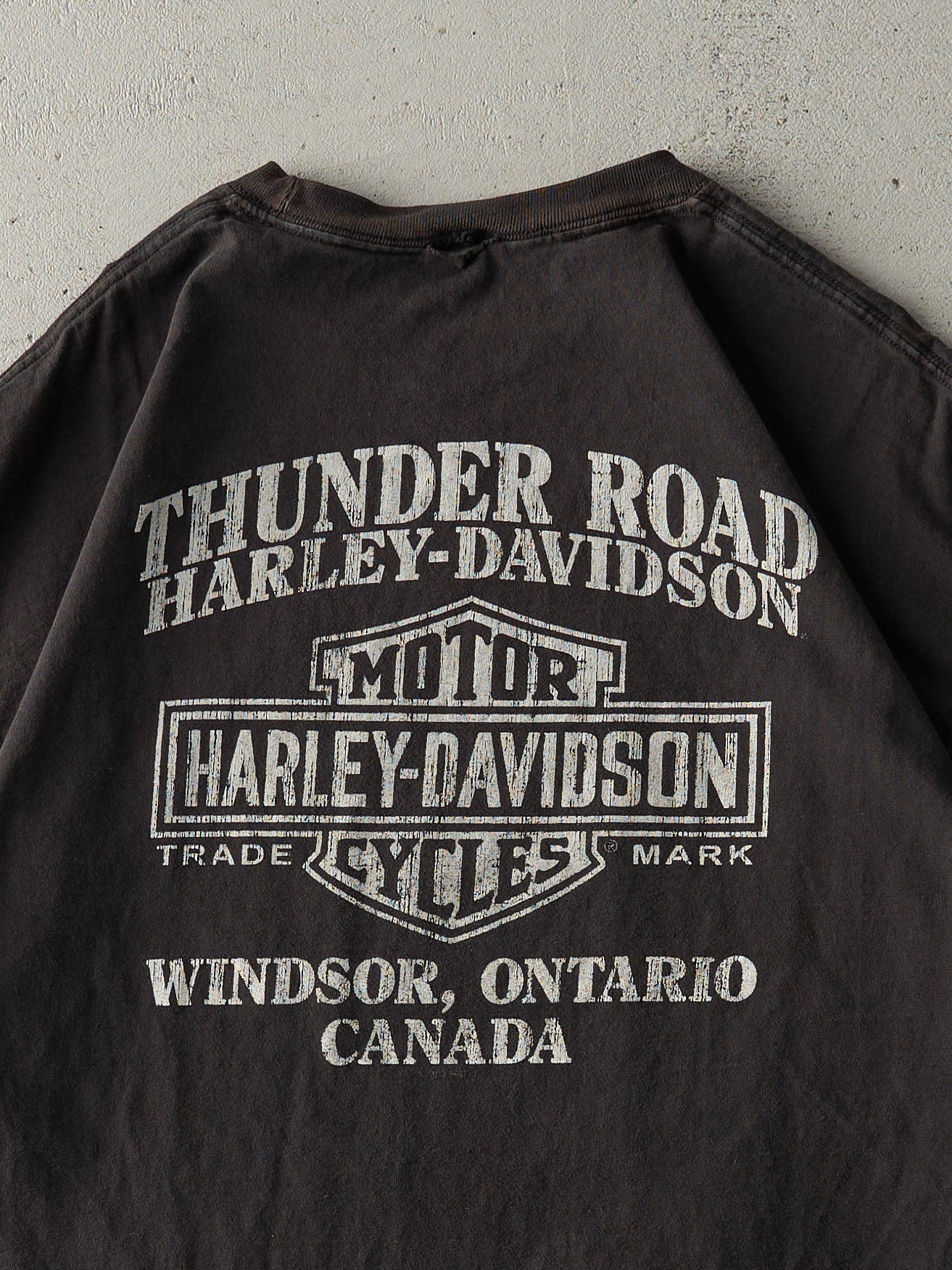 17' Black Windsor Ontario Harley Davidson Tee (L)