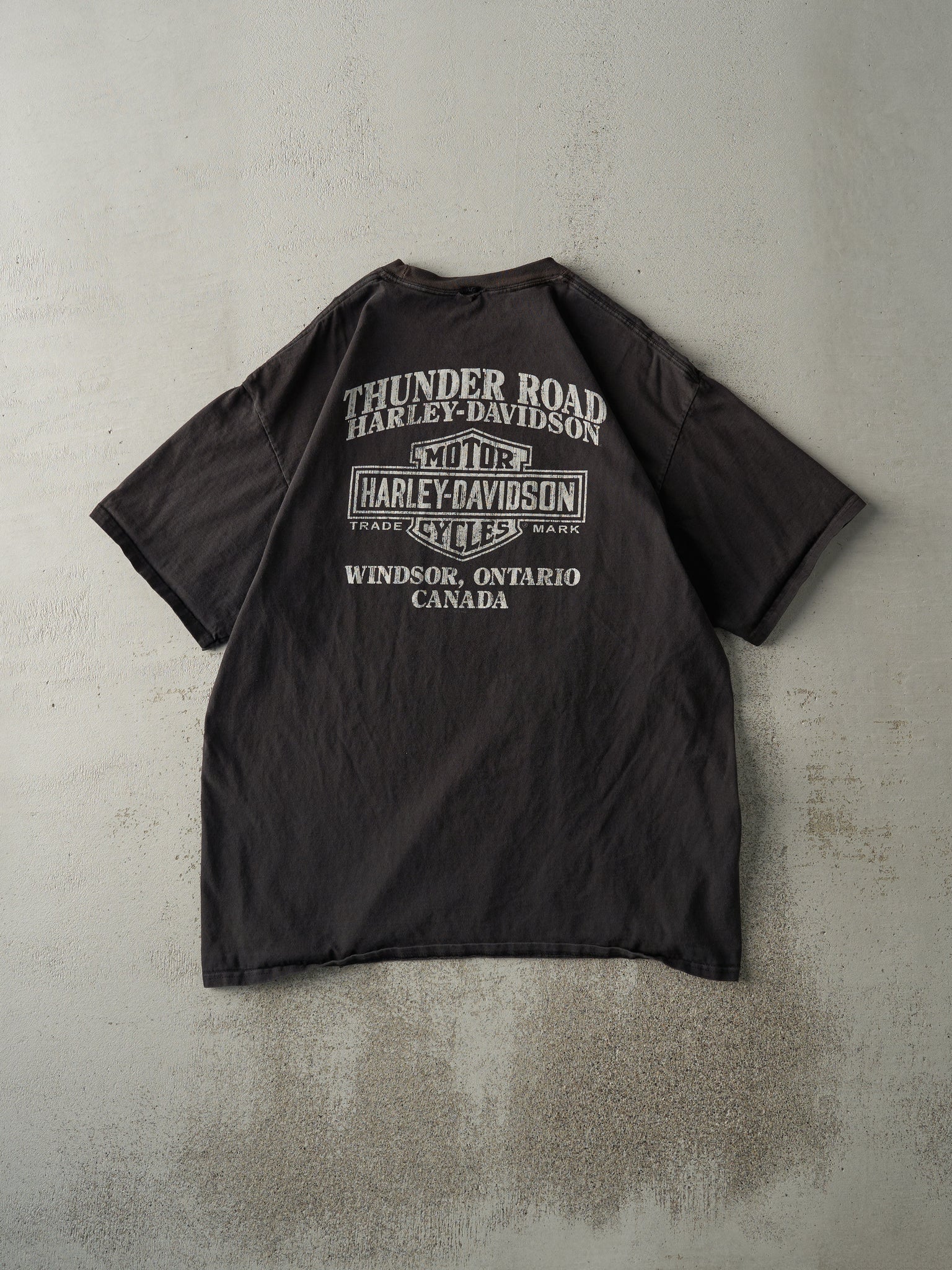 17' Black Windsor Ontario Harley Davidson Tee (L)