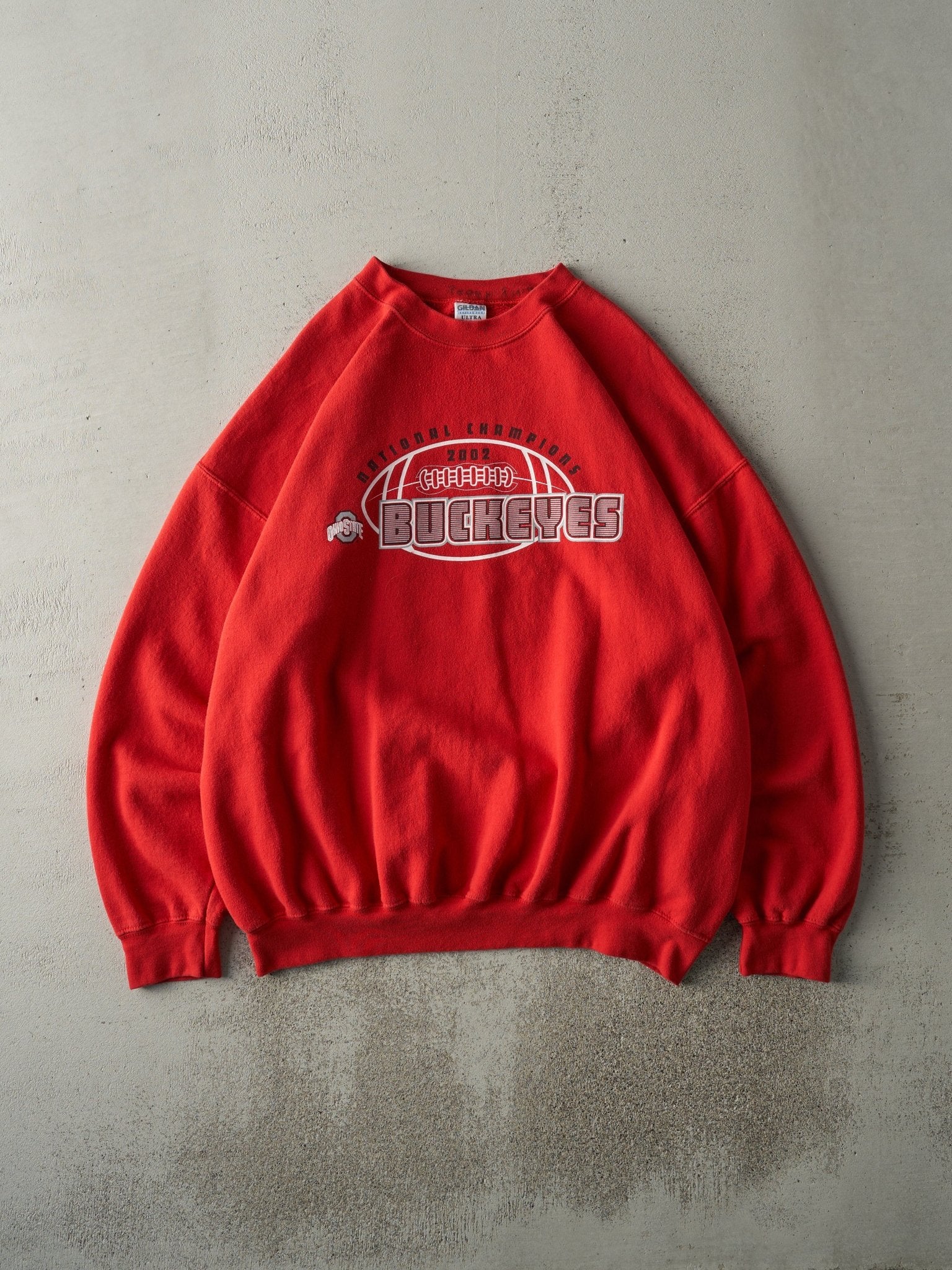 Vintage 02' Red Ohio State Buckeyes National Champions Crewneck (XL)