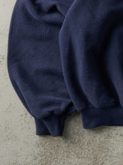 Vintage 90s Navy Blue Blank Boxy Crewneck (S/M)