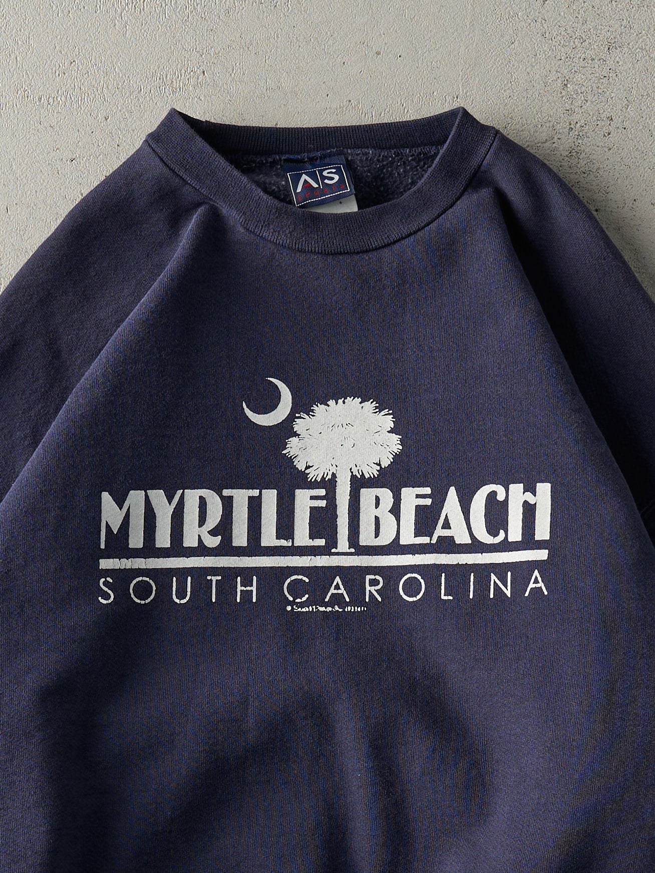 Vintage 90s Navy Blue Myrtle Beach South Carolina Crewneck (L)