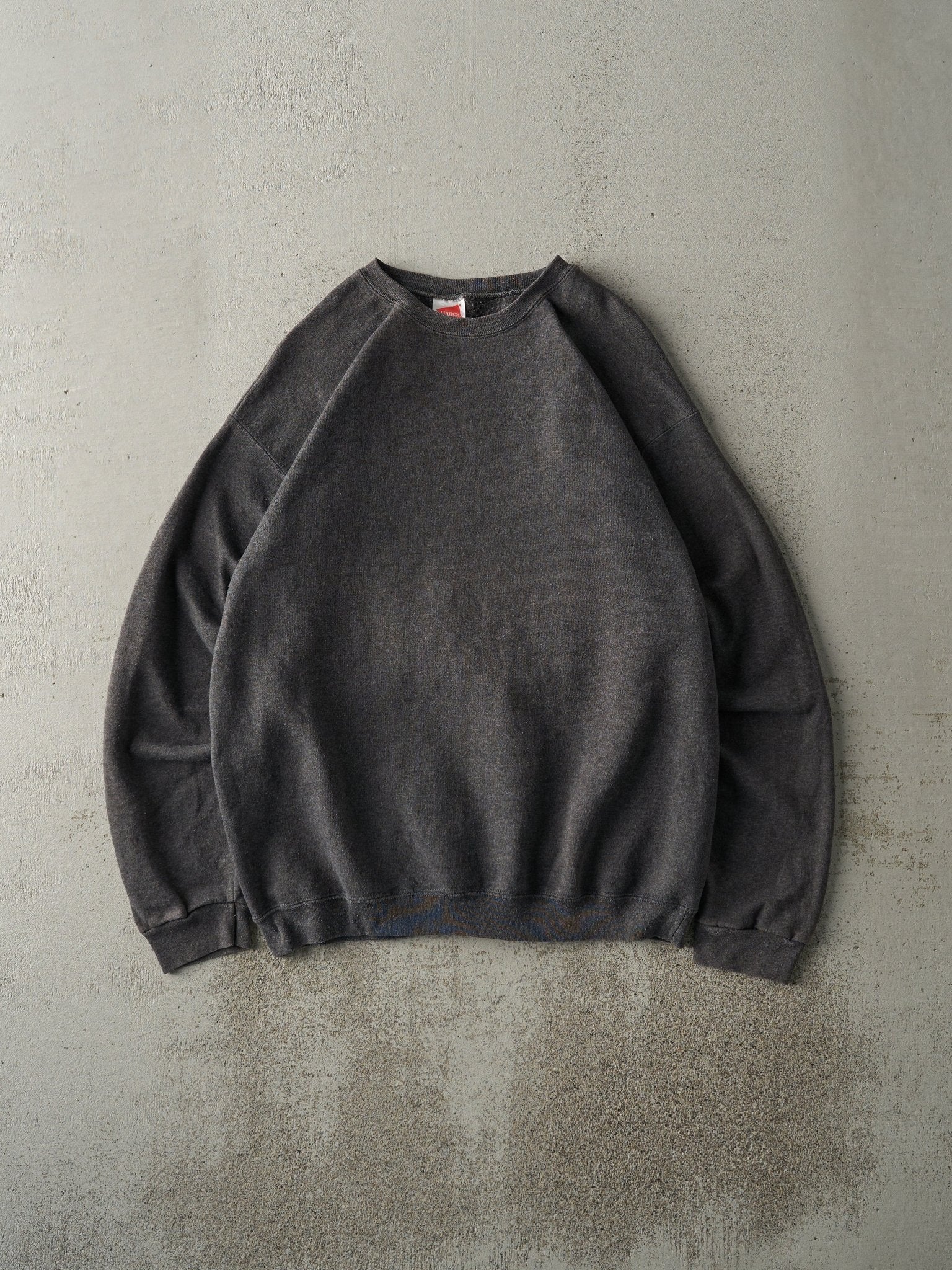 Vintage 90s Charcoal Grey Blank Crewneck (M)