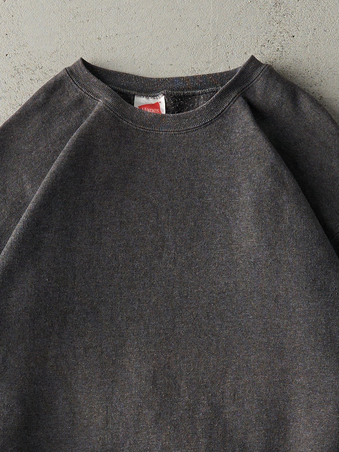 Vintage 90s Charcoal Grey Blank Crewneck (M)