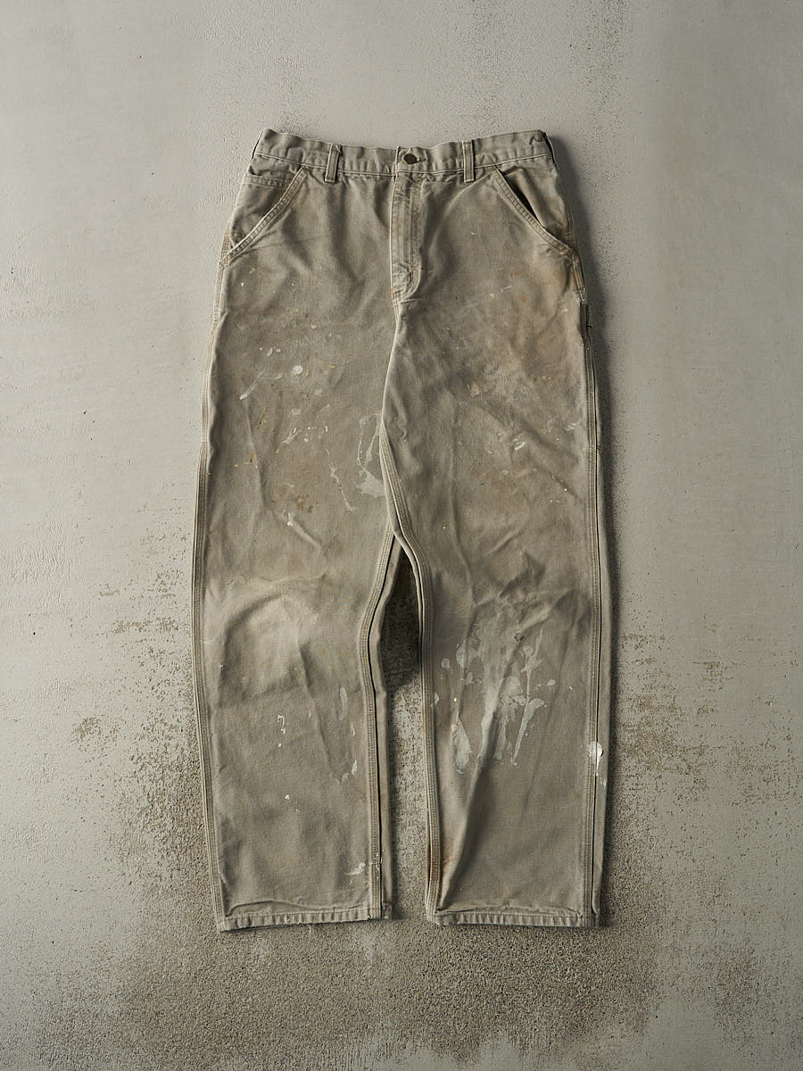 Vintage Y2K Beige Carhartt Carpenter Pants (31.5x32.5)