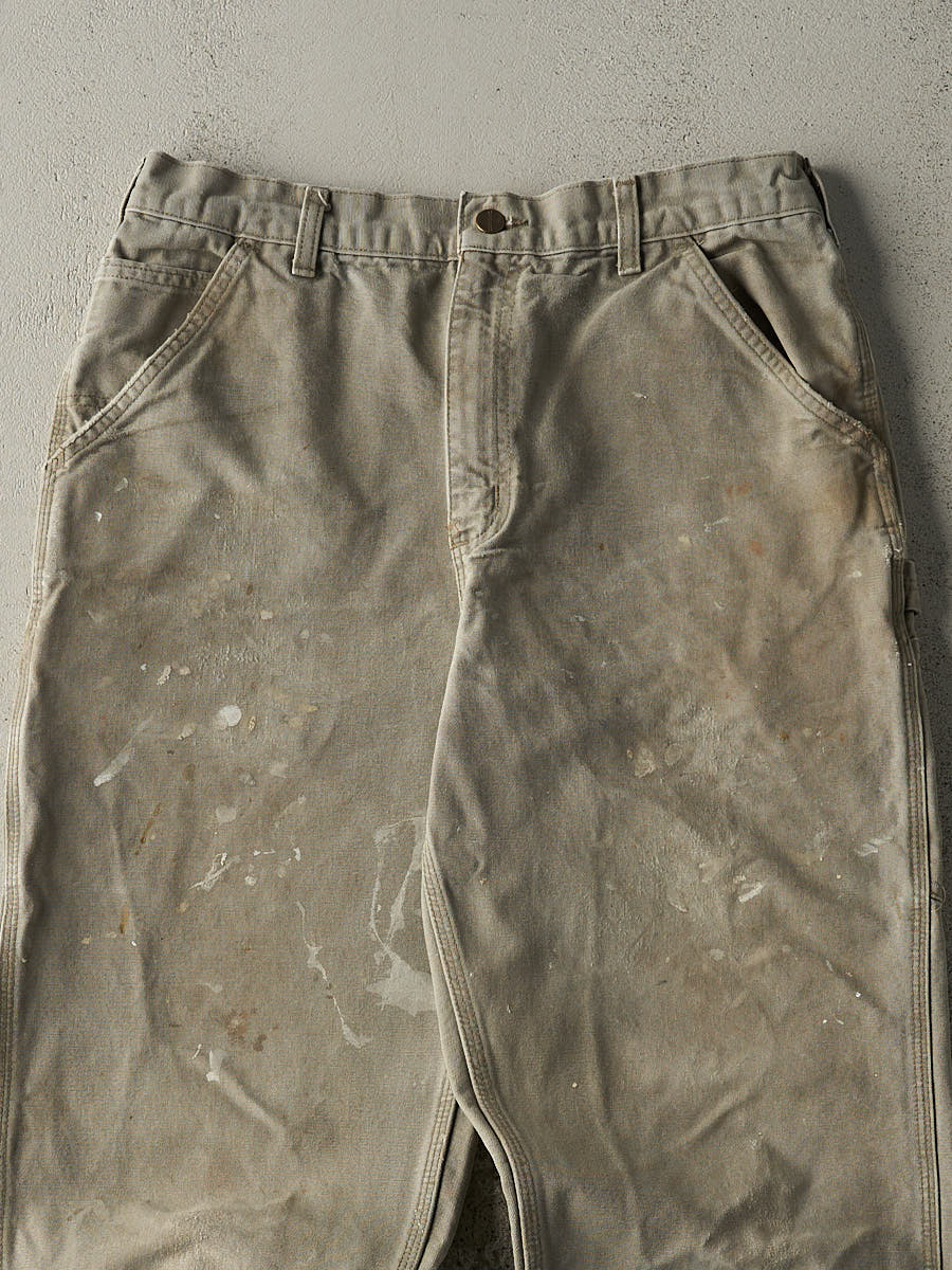 Vintage Y2K Beige Carhartt Carpenter Pants (31.5x32.5)
