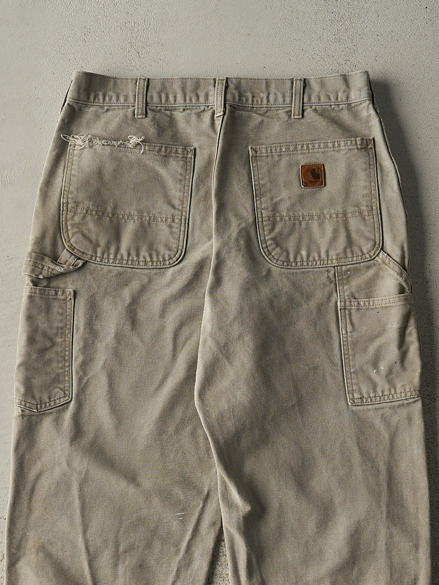 Vintage Y2K Beige Carhartt Carpenter Pants (31.5x32.5)