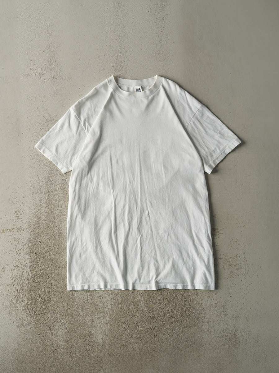 Vintage 90s White Blank Single Stitch Tee (L/XL)