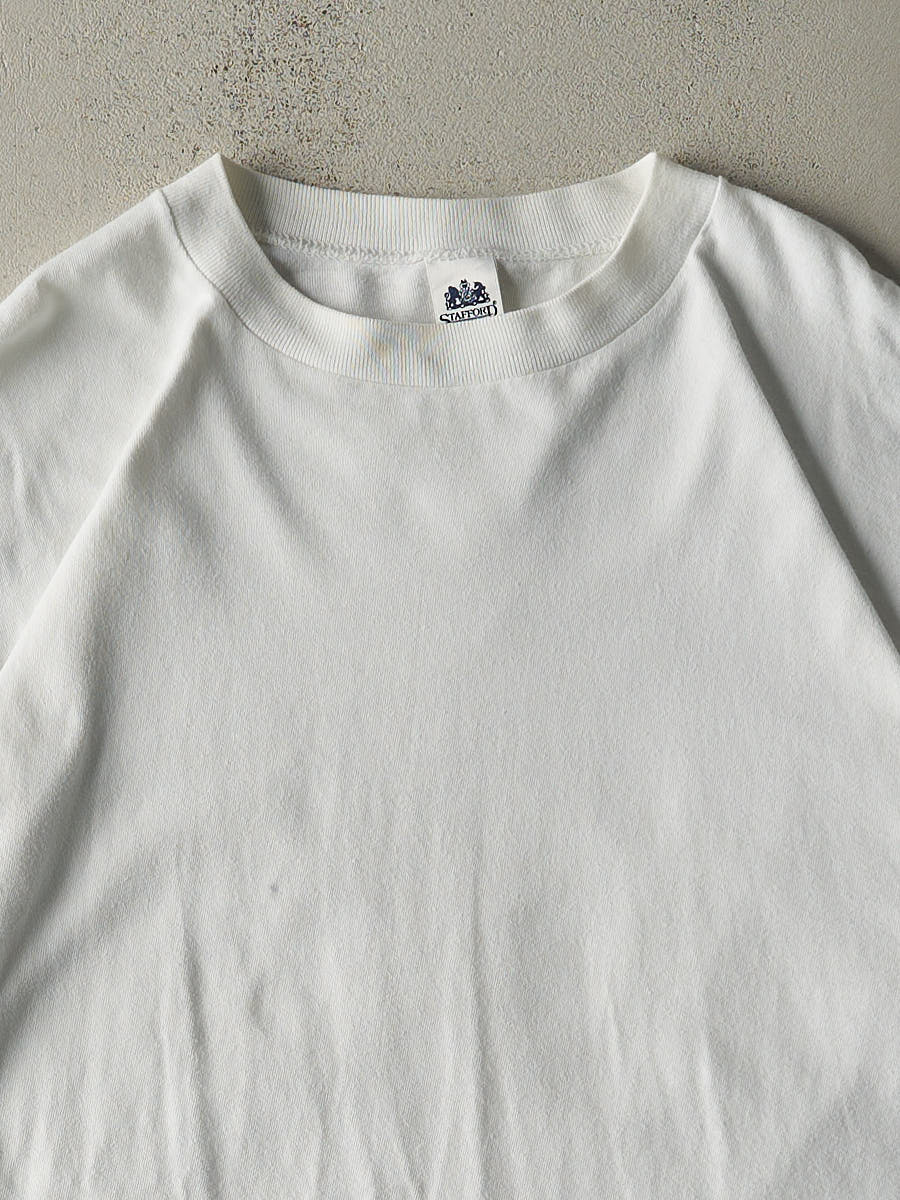 Vintage 90s White Blank Single Stitch Tee (L/XL)