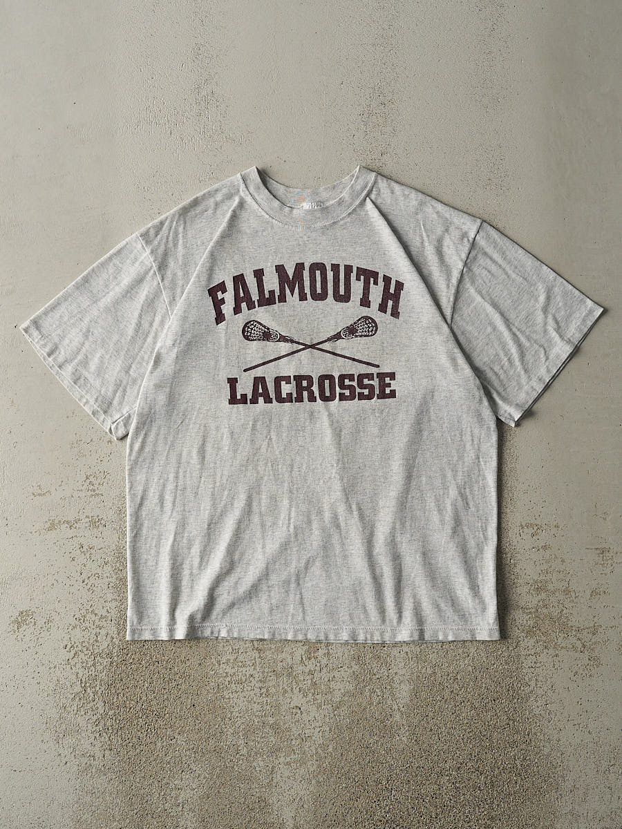 Vintage 90s Heather Grey Falmouth Lacrosse Tee (L)