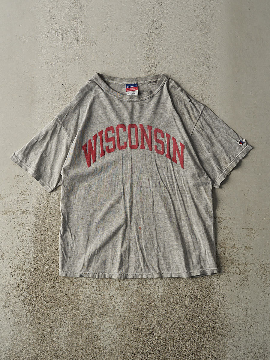 Vintage Y2K Grey University of Wisconsin Tee (M)