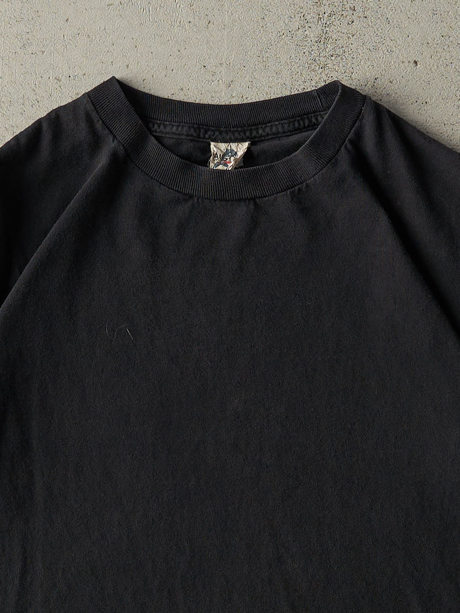 Vintage Y2K Black Blank Tee (S)