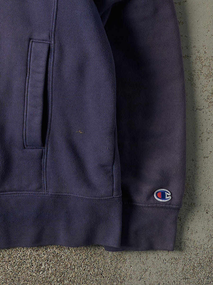 Vintage Y2K Sun Faded Navy Champion Zip Up Hoodie (XL)