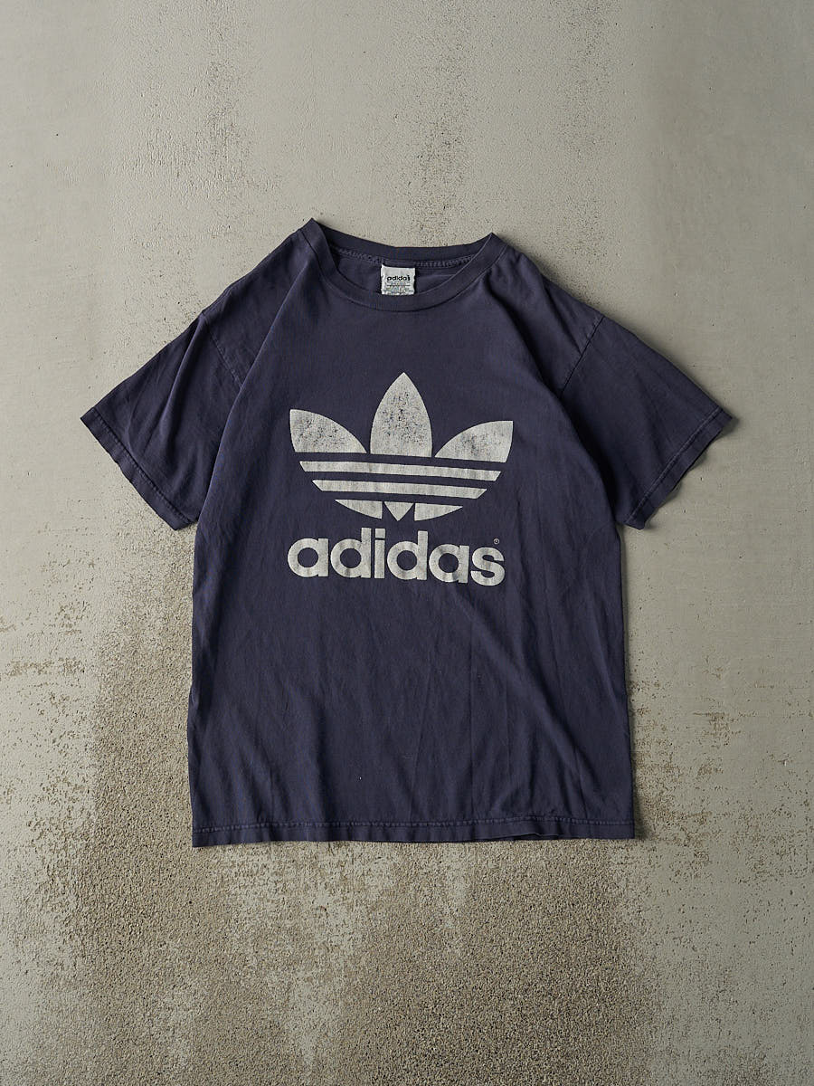 Vintage 90s Navy Blue Adidas Logo Tee (M/L)