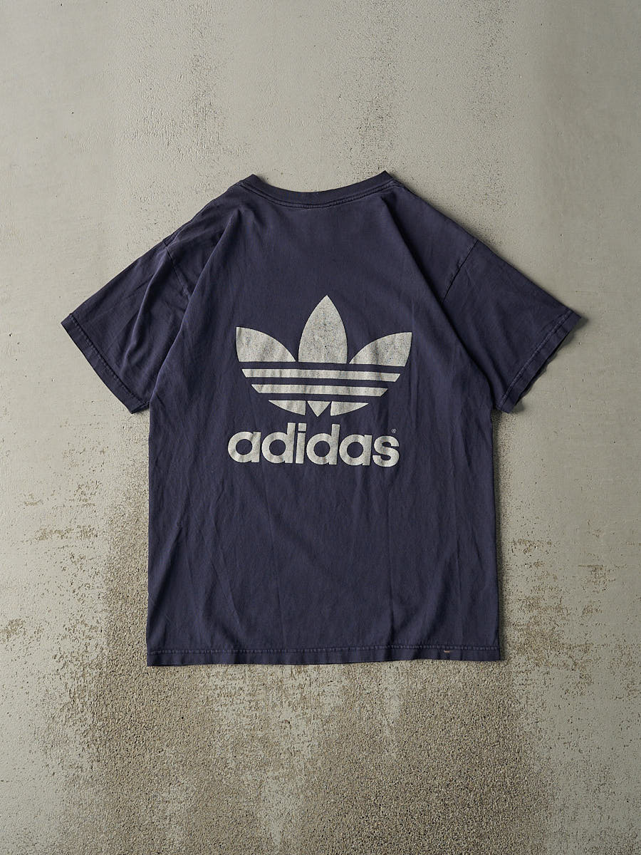 Vintage 90s Navy Blue Adidas Logo Tee (M/L)