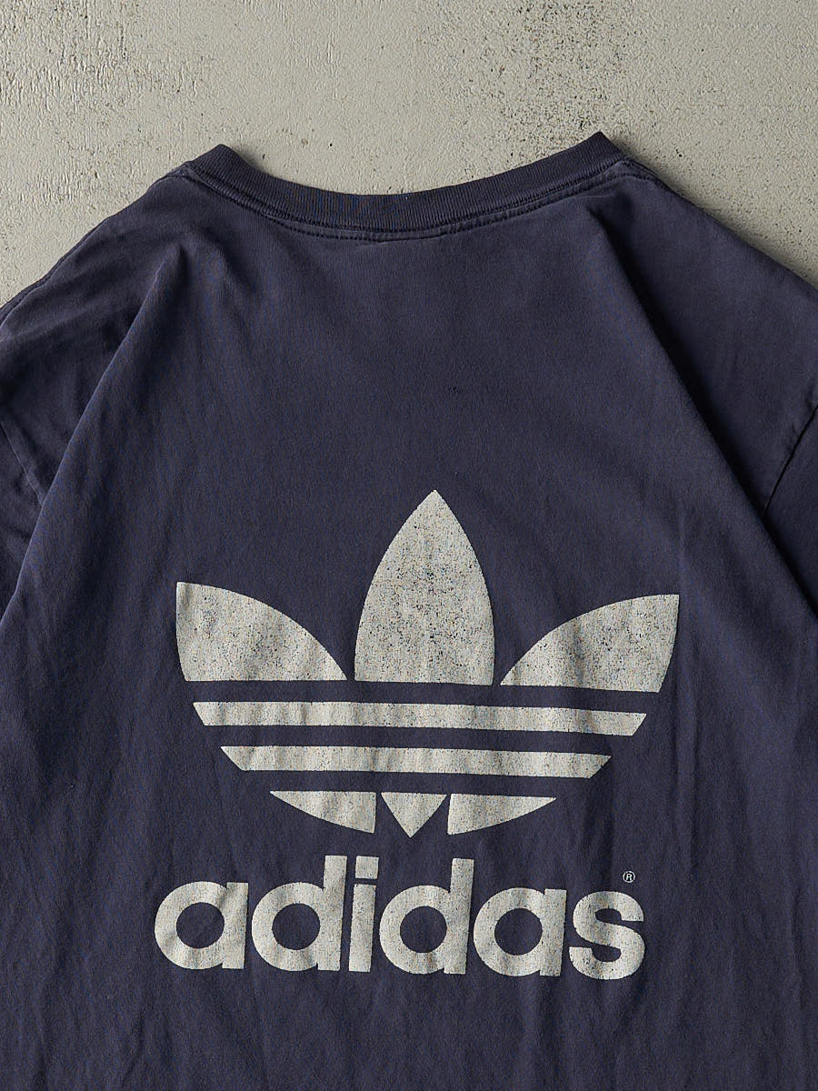 Vintage 90s Navy Blue Adidas Logo Tee (M/L)