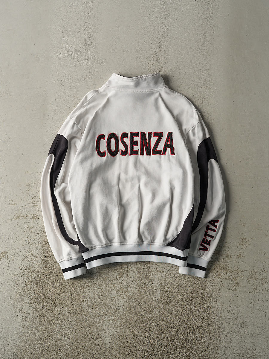 Vintage Y2K White & Black Cosenza Zip Up Track Jacket (M)