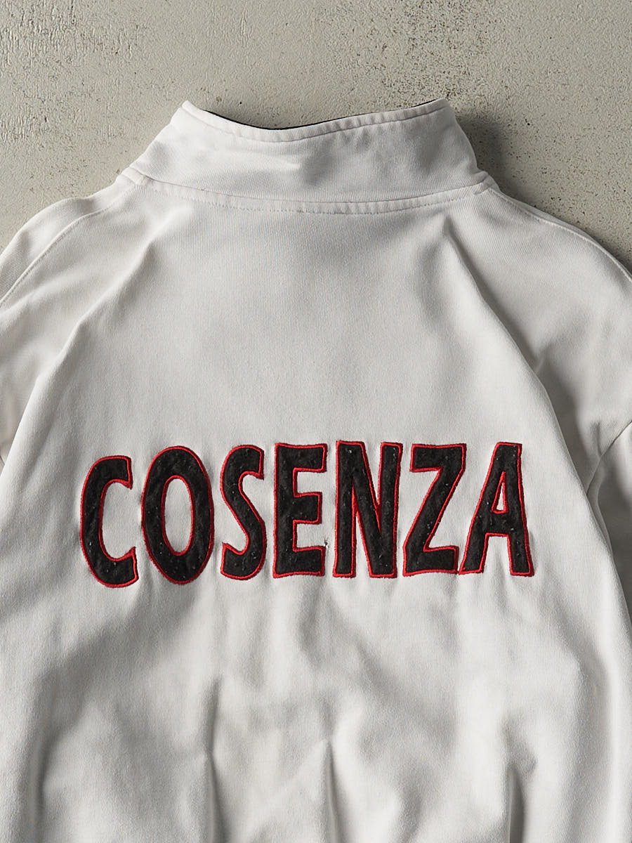 Vintage Y2K White & Black Cosenza Zip Up Track Jacket (M)