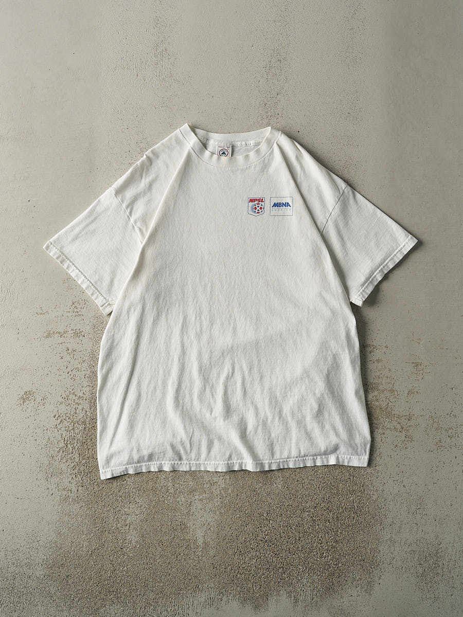 Vintage 90s White NPSL National Professional Soccer League Tee (XL)