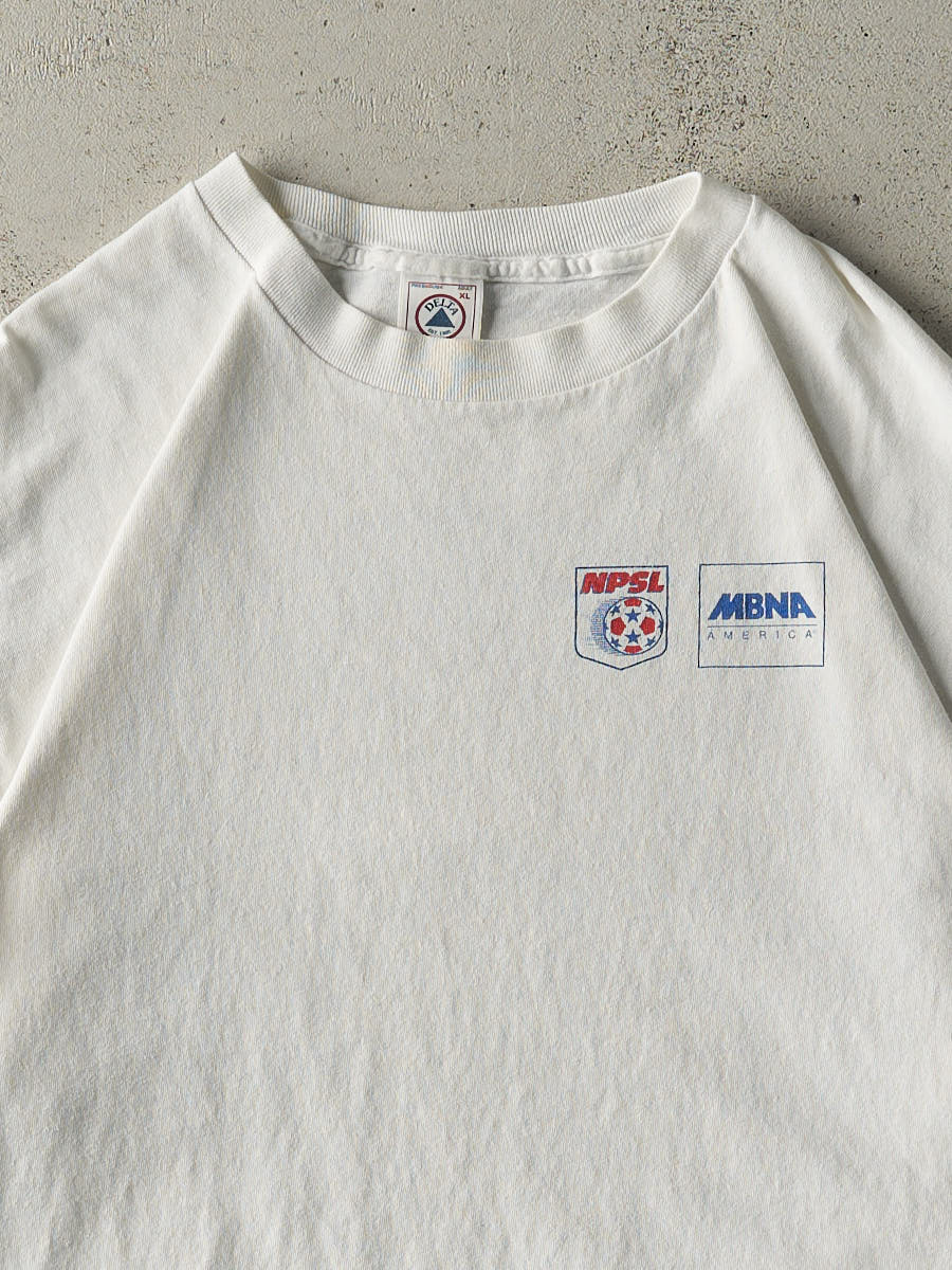 Vintage 90s White NPSL National Professional Soccer League Tee (XL)