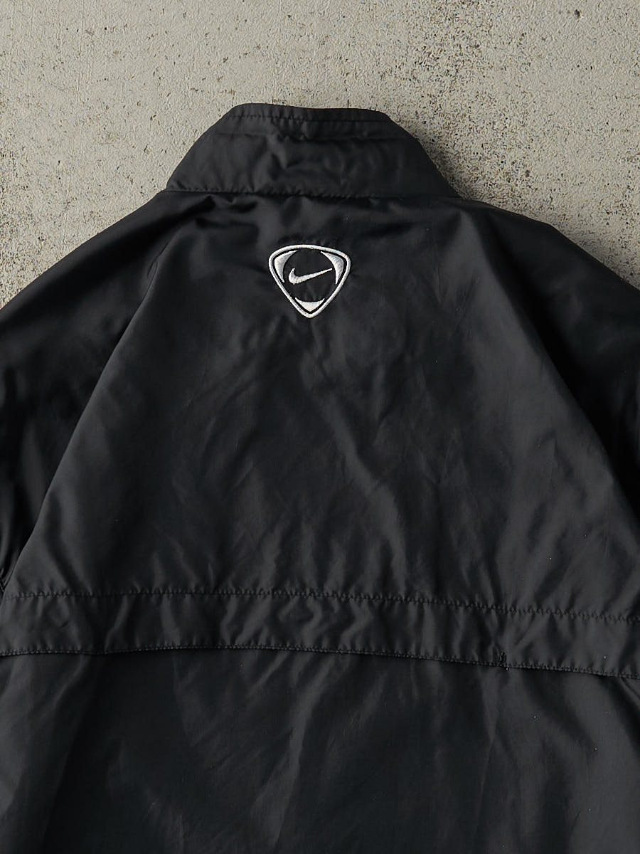 Vintage Y2K Black & White Nike Soccer Track Jacket (XL