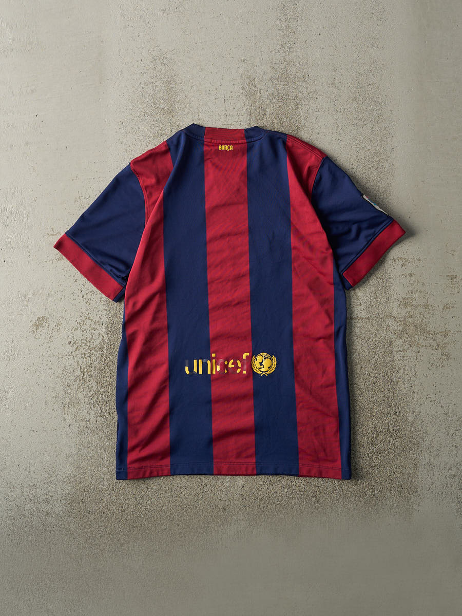 Vintage Y2K Red & Navy Nike FC Barcelona Soccer Jersey (M/L