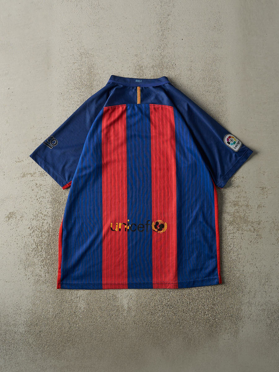Vintage Y2K Red & Navy FC Barcelona Nike Soccer Jersey (L)