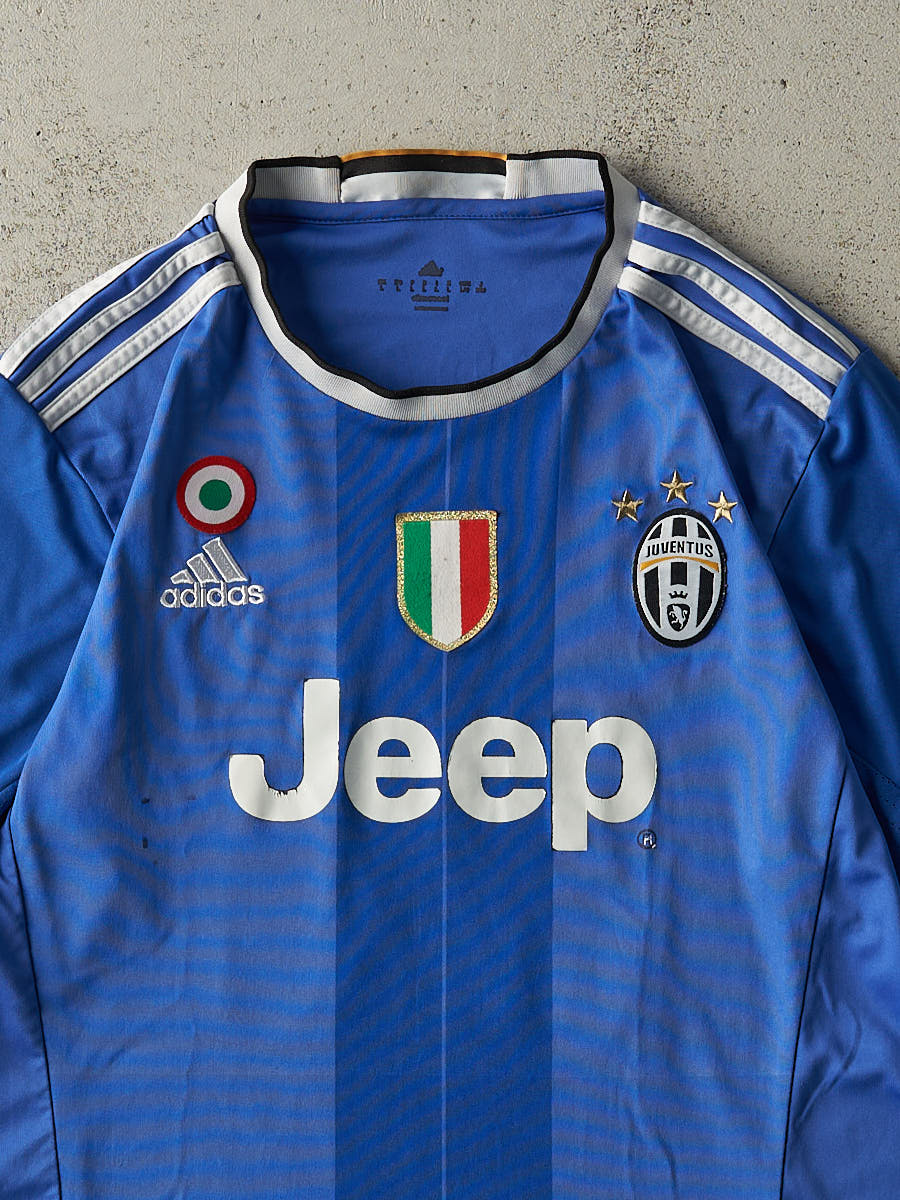 Vintage Y2K Blue Adidas Juventus #21 Paulo Dybala Soccer Jersey (L/XL)