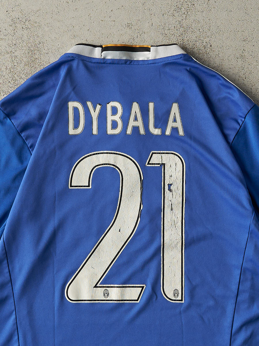 Vintage Y2K Blue Adidas Juventus #21 Paulo Dybala Soccer Jersey (L/XL)