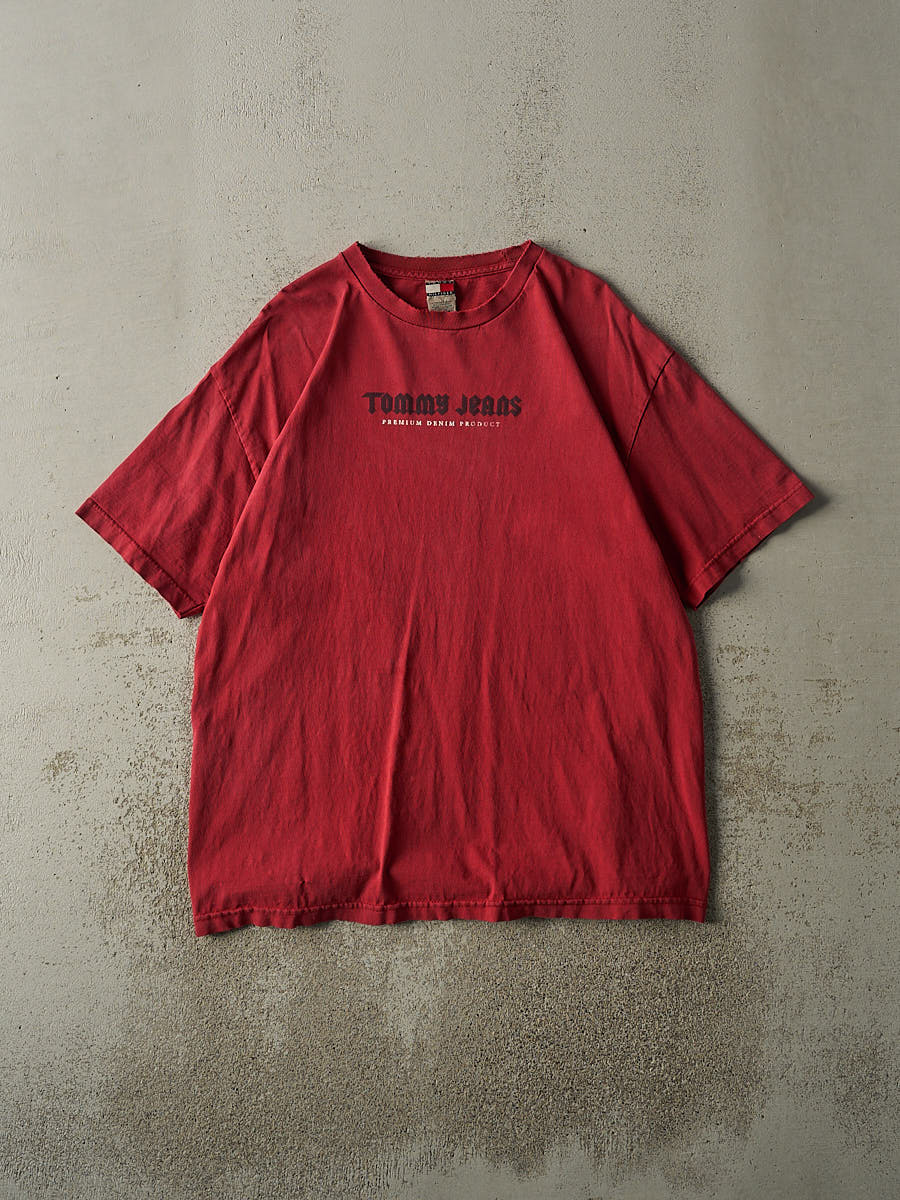 Vintage Y2K Red Tommy Jeans Tee (L/XL)