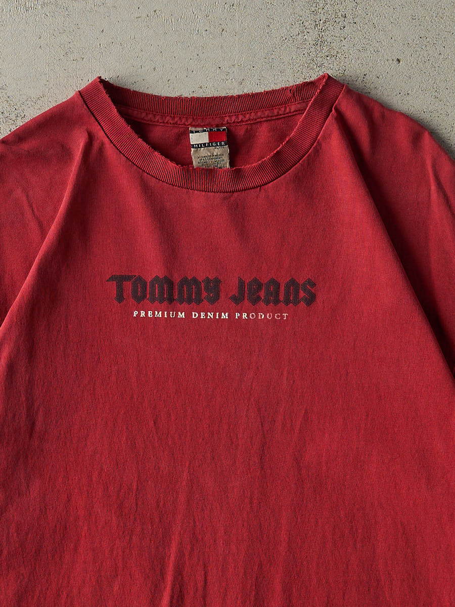 Vintage Y2K Red Tommy Jeans Tee (L/XL)