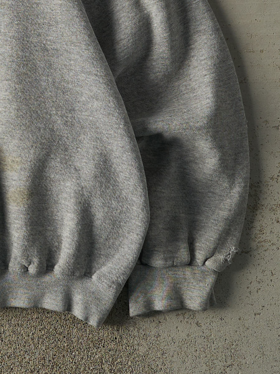 Vintage 90s Grey Nike Swoosh Embroidered Boxy Crewneck (XL)